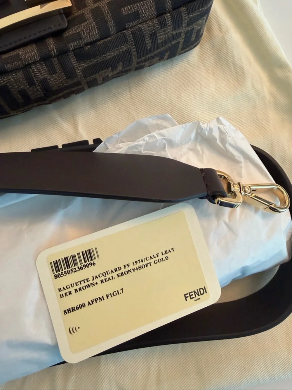 Fendi Baguette Classic Brown FF Zucca Print - Picture 8 of 8
